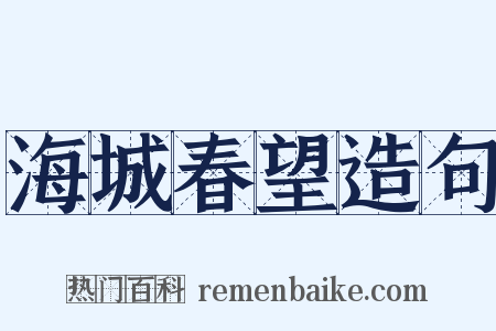 海城春望造句是什么意思的图片